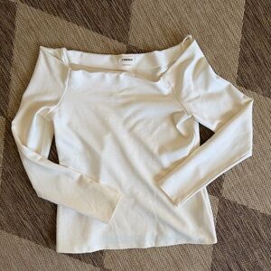 L'AGENCE Cream Long Sleeve Top